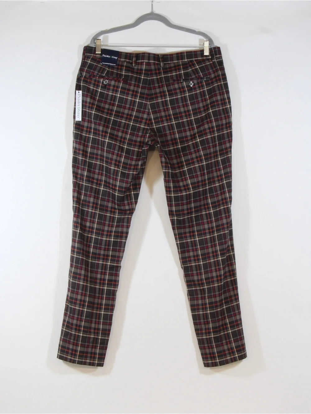 Paisley & Gray Men's Plaid Multicolor Slim Fit Dress Pants NWT